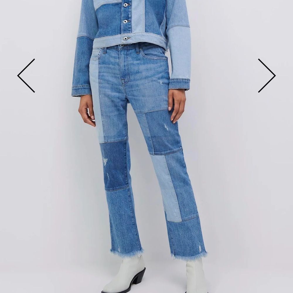 Jonathan Simkhai Wren Patchwork Denim Jacket Xs - image 2